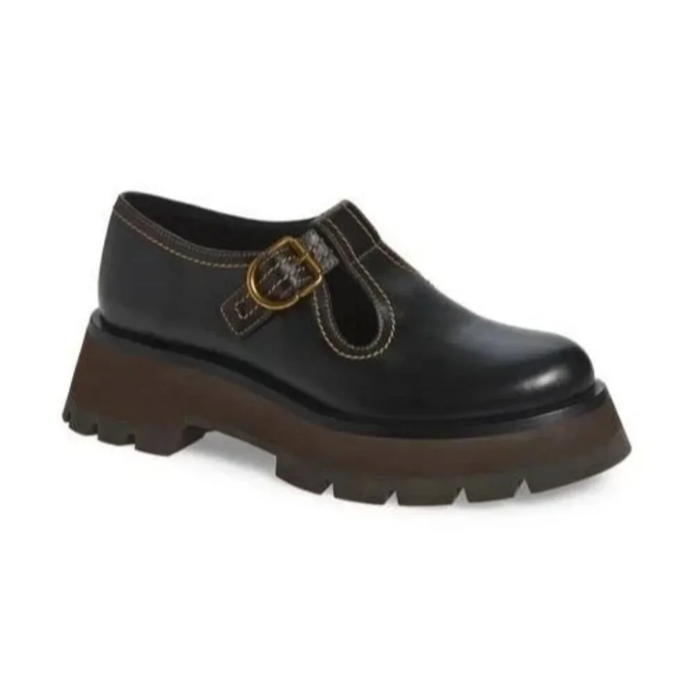 NEW 3.1 Phillip Lim Women's Kate-Lug Sole Mary Jane BLACK SIZE 9/100%AUTHENTIC - Picture 1 of 10